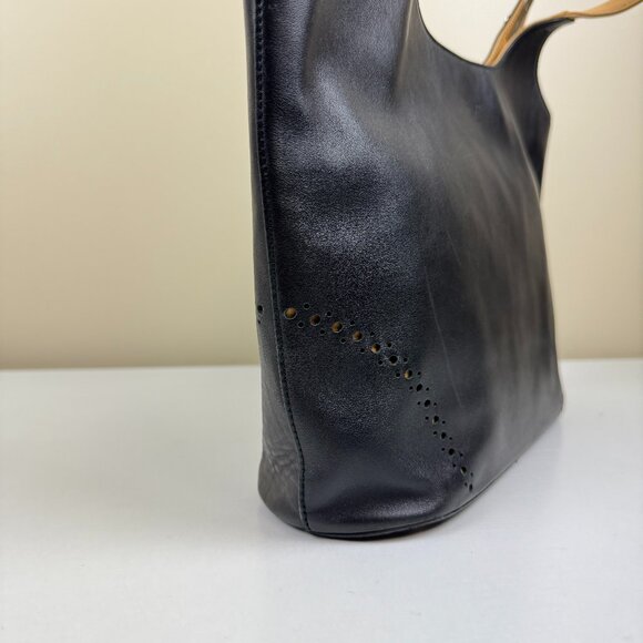 Frederic Fekkai Black Leather Shoulder Bag Made in Italy - Picture 4 of 16